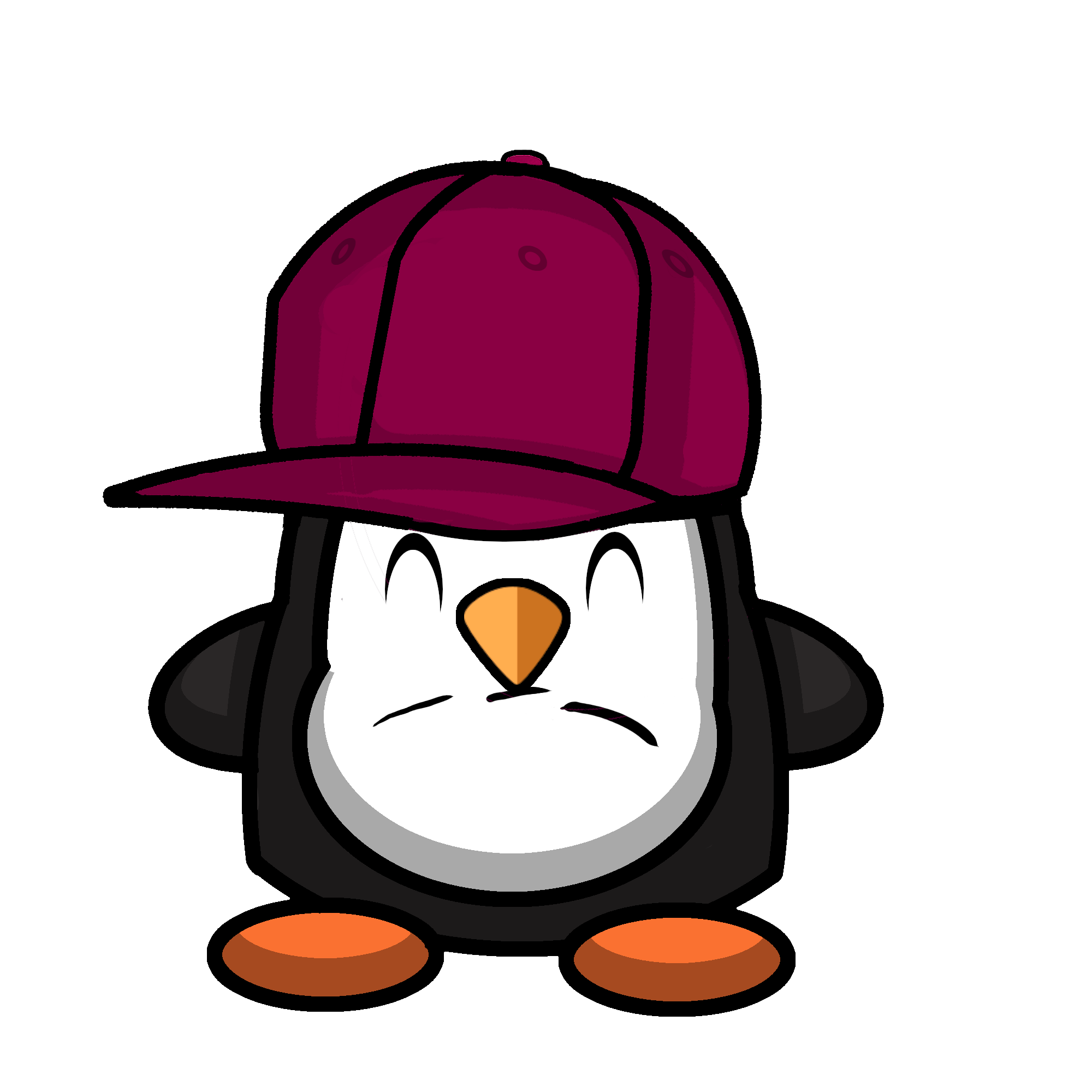 Tux mit pinker Mütze