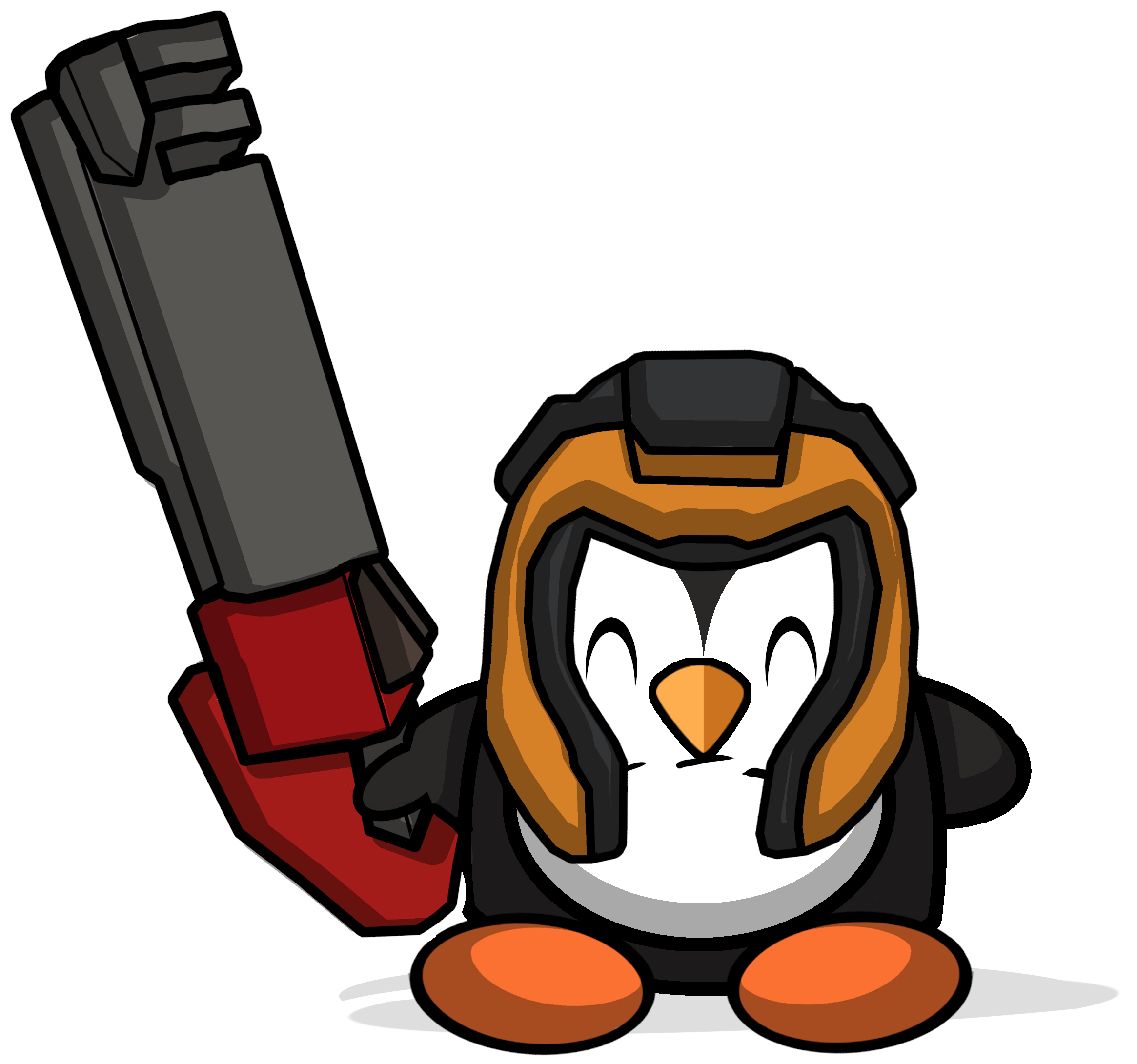 Tux mit Quake-Waffe
